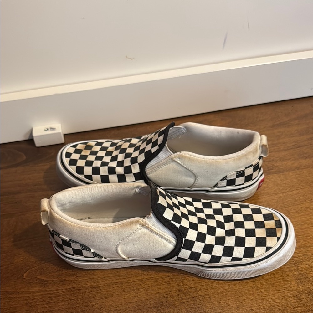 Vans Black and White Checkerboard Slip on shoes
